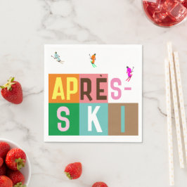 Après-ski Retro Skiers - Farbblock Serviette