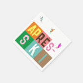 Après-ski Retro Skiers - Farbblock Serviette (Ecke)