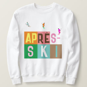 Après-ski Retro Skiers - Farbblock Sweatshirt