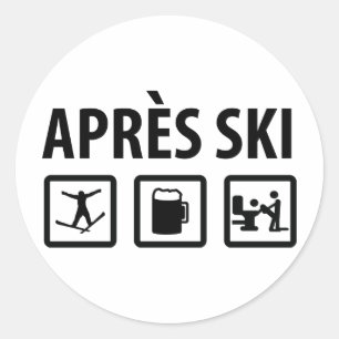 Apres Ski Runder Aufkleber