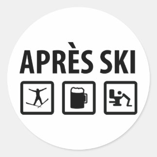 Apres Ski Runder Aufkleber