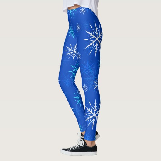 Après-Ski, Schneeflocke-Entwurfs-Leggings blau Leggings (Links)