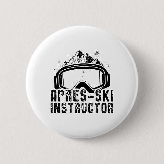 Apres-Ski | Skifahrer Skiberge Geschenk Button (Vorderseite)