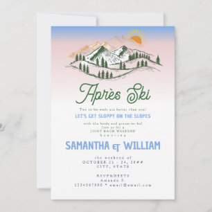 Après Ski Sloppy Pisten Skifahren Joint Bach Weeke Einladung