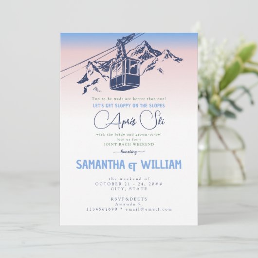 Après Ski Sloppy Slopes Winter Joint Bach Weekend Einladung (Stehend Vorderseite)