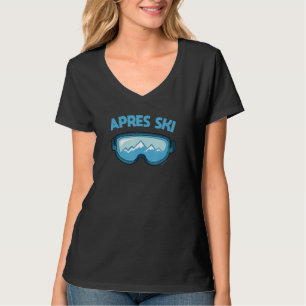 Apres Ski Snow Goggles Mask Skier Party 80er 90s W T-Shirt