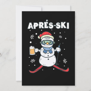 Apres Ski Snowman Skifahren Schnee Wintersportgesc Einladung