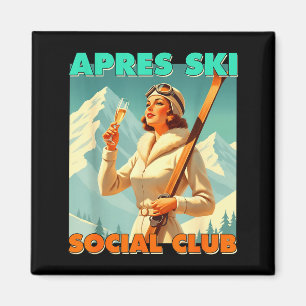 Après-Ski-Socialclub Skiliebhaber Wintersport Magnet