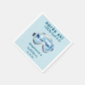 Après-Ski Sportliche Winter-Wasserfarben-Hochzeits Serviette (Ecke)