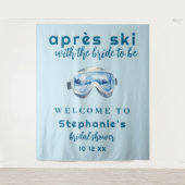 Apres Ski Sporty Winter Bridal Shower Backdrop Wandteppich (Vorderseite)