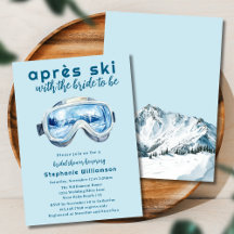 Apres Ski Sporty Winter Watercolor Brautparty