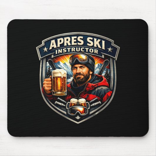 Apres Ski Trainer lustiger Skilehrer MännerApre Mousepad (Vorne)