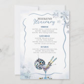 Apres Ski Weekend Junggeselinnen-Abschied Einladung (Rückseite)