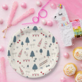 Apres Ski Weekend Party Rosa Champagner Pappteller (Party)