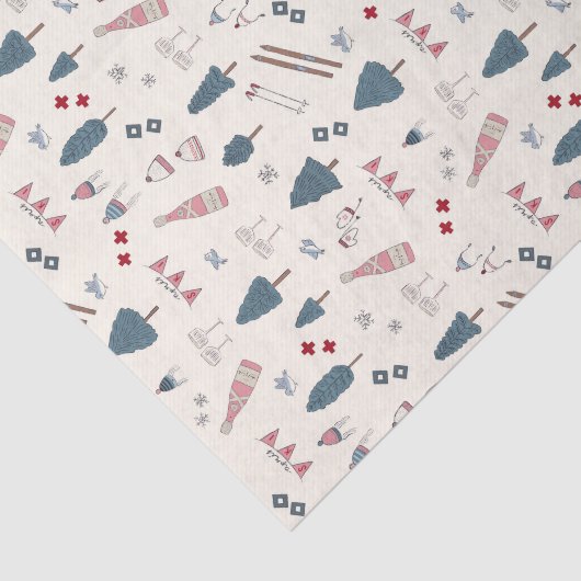 Après Ski Weihnachtsgeschenk Pink Champagne Seidenpapier (Ausschnitt)