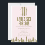 Apres Ski Winter 30. Geburtstag Einladung<br><div class="desc">Ideal für Apres Ski 30. Geburtstag Party. Mit einem kühnen Rosa- und Golddesign und modernem Schriftart sind diese Einladungen perfekt für Ihr Party im Winter.</div>