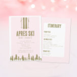 Apres Ski Winter 30. Geburtstag Party Einladung<br><div class="desc">Perfekt für Apres Ski 30. Geburtstag Partys und Winterurlaub! Mit einem kühnen Rosa- und Golddesign und modernem Schriftart sind diese Einladungen perfekt für Ihre Mädchenreise. Auf der Rückseite finden Sie Platz für Ihre Route. Finden Sie passende Party-Artikel in meinem Shop.</div>
