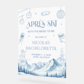 Apres Ski Winter Bachelorette Party Welcome  Acrylschild (Winkel)