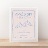 Apres Ski Winter Bachelorette Wochenende Willkomme Poster