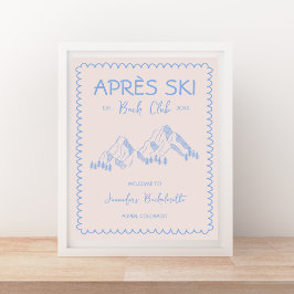 Apres Ski Winter Bachelorette Wochenende Willkomme Poster