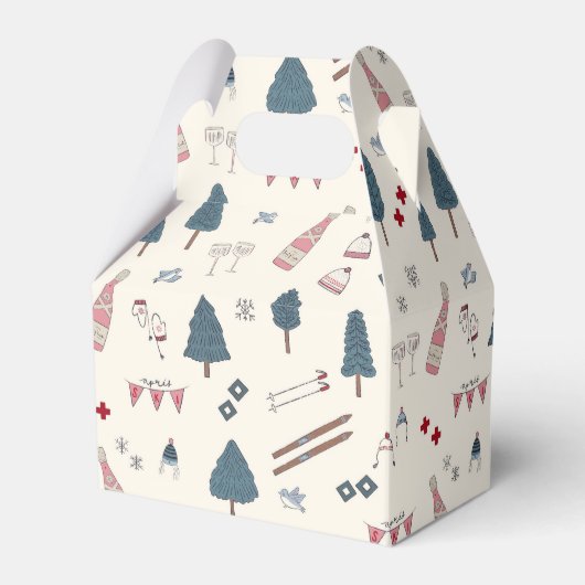 Apres Ski Winter Junggeselinnen-Abschied Gefälligk Geschenkschachtel (Vorderseite)