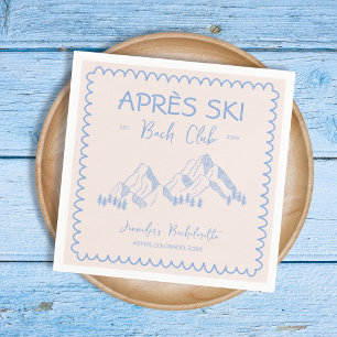 Après Ski Winter Junggesellinnenabschied Bach Club Serviette