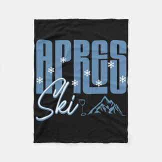Apres Ski Winter Spaß Snowboarden Berg Skifahren  Fleecedecke