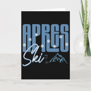 Apres Ski Winter Spaß Snowboarden Berg Skifahren Karte