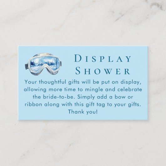 Apres Ski Winter Themendisplay Brautparty Begleitkarte (Vorderseite)