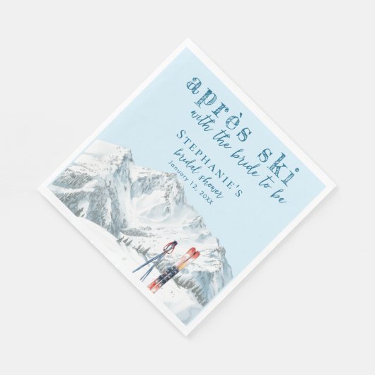 Apres Ski Winterbergsee Brautparty Serviette (Ecke)