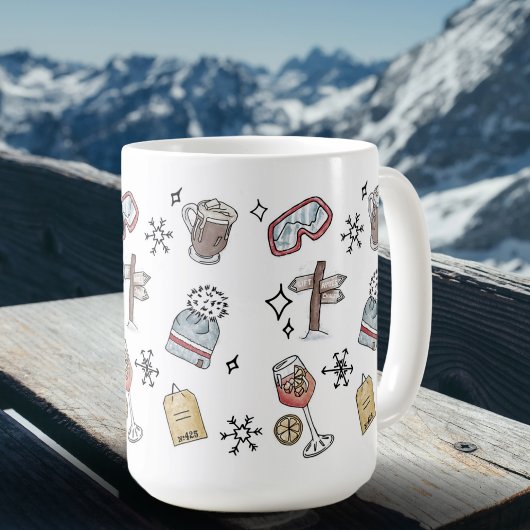 Apres Ski Wintersport Niedlicher Urlaub Kaffeetasse