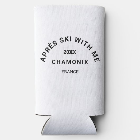 Après Ski with me Winter Ski Wappen Gastgeschenk Selters Dosenkühler (Rückseite)