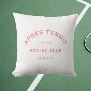 Après Tennis Social Club Custom Pink Wappen Kissen
