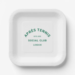 Après Tennis Social Club Wappen Pappteller