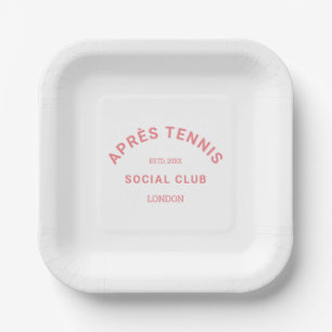 Après Tennis Social Club Wappen Pappteller