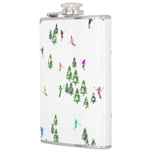 Apres Winter Ski Skifahrer Flachmann (Links)