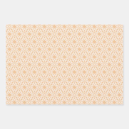 Apricot Arabesque Design Geschenkpapier Set (Vorderseite 2)