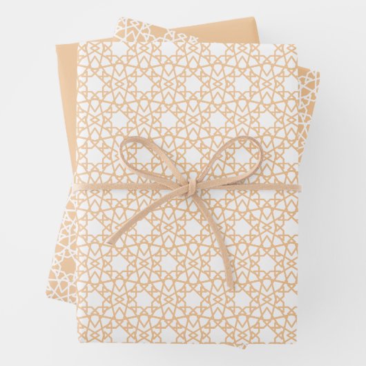 Apricot Arabesque Design Geschenkpapier Set (Beispiel)