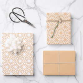 Apricot Arabesque Design Geschenkpapier Set