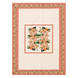 Apricot Azalea auf Creme 52" x 70" Tablette Tischdecke