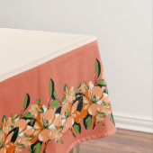 Apricot Azalea auf Creme 60" x 104" Tablette Tischdecke (Beispiel)