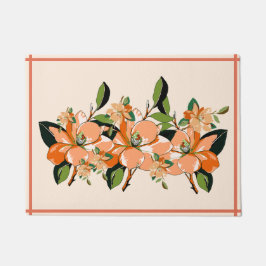 Apricot Azalea auf Creme Fußmatte
