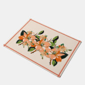 Apricot Azalea auf Creme Fußmatte (Schrägansicht)