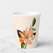 Apricot Azalea auf Creme Pappbecher (Rückseite)