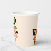 Apricot Azalea auf Creme Pappbecher (Links)
