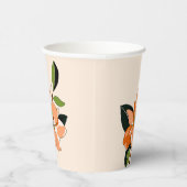 Apricot Azalea auf Creme Pappbecher (Rechts)