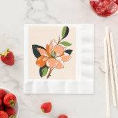 Apricot Azalea auf Creme Serviette (Beispiel)