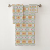 Apricot Badetücher Set mit rosa und Grüntöne (Insitu)