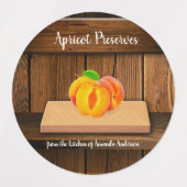 Apricot behält rustikales Lebensmittel-Etikett Etiketten (Design 1)