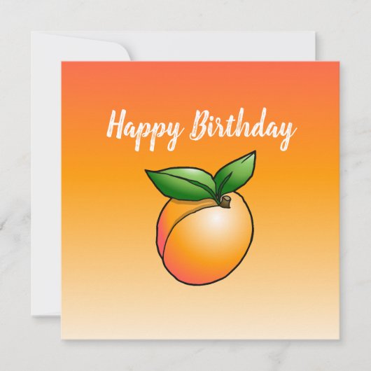 Apricot Birthday Card Karte (Vorderseite)